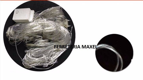 Imagen 8 de 10 de Red Lluvia Cortina 200 Led Blanco Frio 200x200 Int/exterior