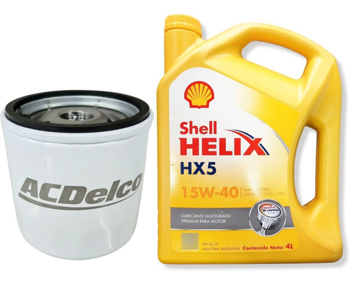 Aceite Y Filtro Agile Celta Onix Prisma Original Helix 15w40
