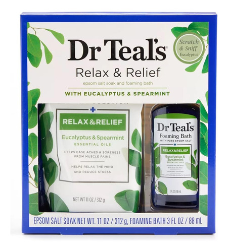 Dr Teal's Pure Epsom Salt Relax  0.02 Ounce (pack Of 2) Drtl