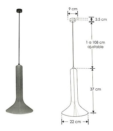 Luminario Para Suspender En Techo De Concreto En Gris De 6w