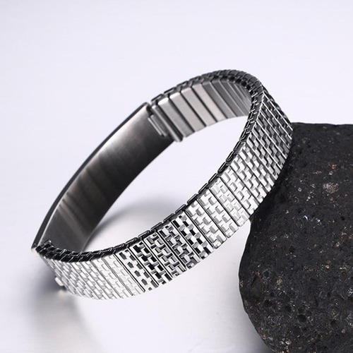 Acero Inoxidable 12mm Brazalete De Identificación Cadena