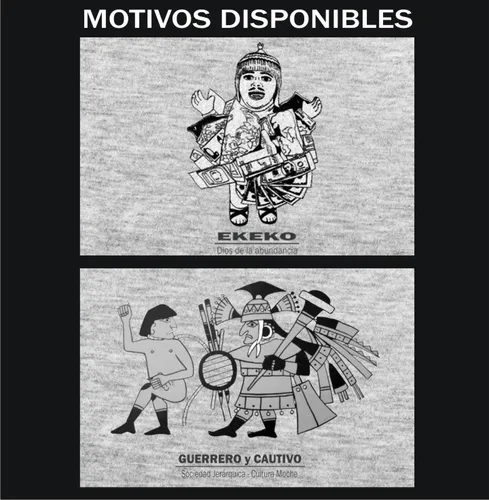 Remera Inca Hoja Coca, Chasqui, Inti, Ekeko, Tumi S Al Xxl