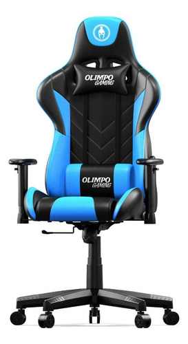 Silla Gamer Premium Hercules (celeste) Marca Olimpogaming