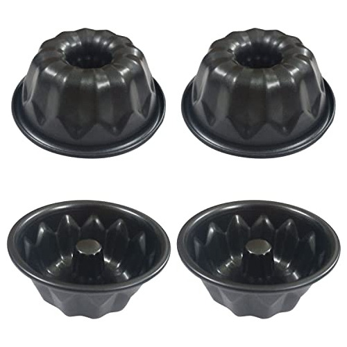 Molde Para Tartas Proshopping Mini Bundt, 4 Unidades, Bollos