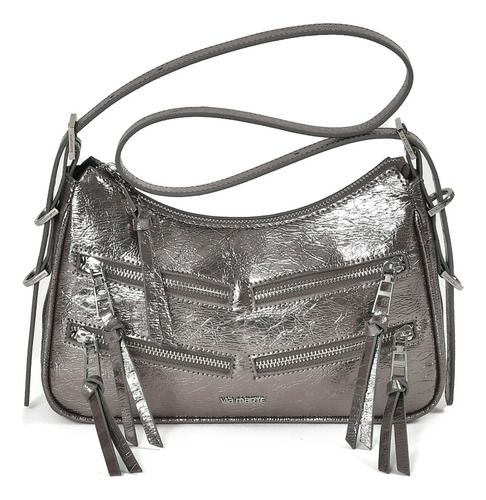 Bolsa Shoulder Pewter Ref: B1-204-01 Pewter Sintético Metalizado Pewter