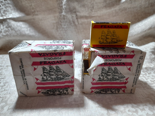 Antiguo Paquetes De 12 Cajas De Fosforos La Fragata .