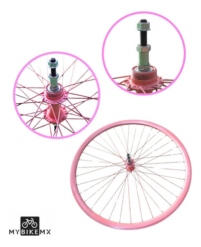 Rines Mybikemx Aerodinámicos Rosa Perlado 36 Agujeros
