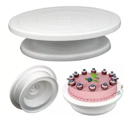 Imagen 1 de 2 de # Plato Con Pie Para Torta - Giratorio - 32 Cm (1513a)