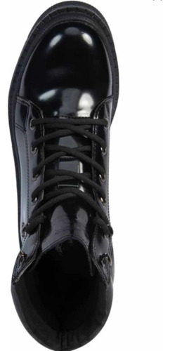 Botas Hicker Charol Sintetico Agujetas 1177703 Dama