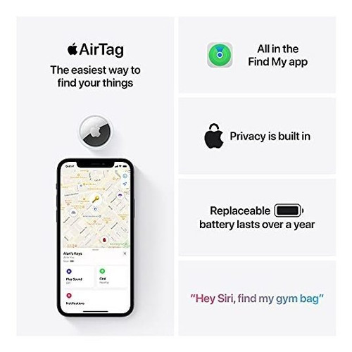 Imagen 6 de 6 de Apple Airtag Paquete X 4