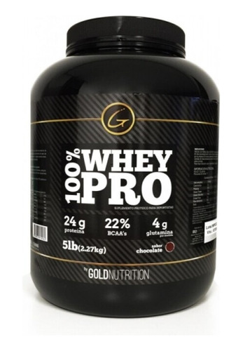 Proteína - 100% Whey Pro 5lb - Gold Nutrition Chocolate