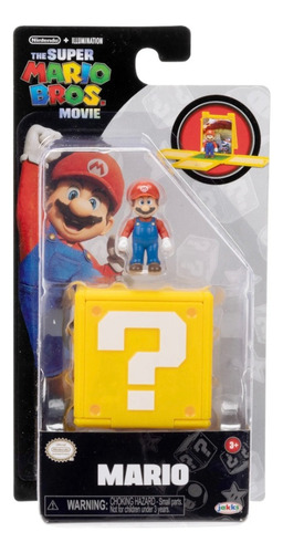 Super Mario Bros Pelicula Figura Mario Con Block De Pregunta