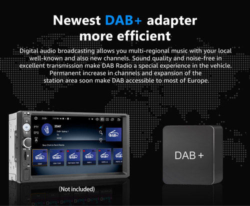 Receptor De Radio Dab Para Coche Con Señal Alimentado Por Us