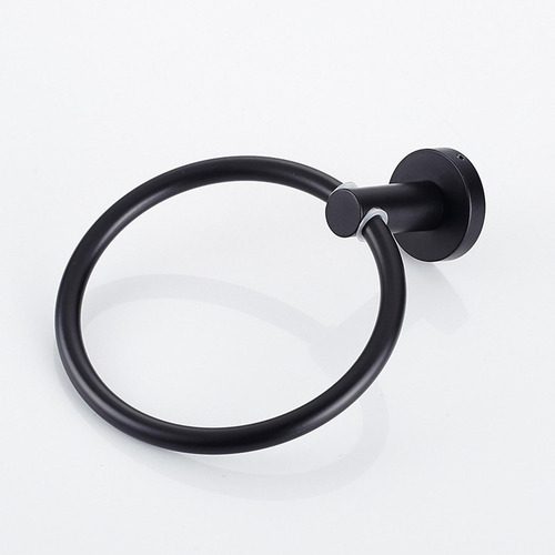 Toallero De Acero Inoxidable Negro De Estilo Europeo Para Ba