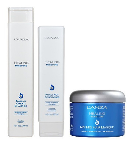 Kit Moisture Shampoo Tamanu, Cond. Kukui E Moi Moi Lanza