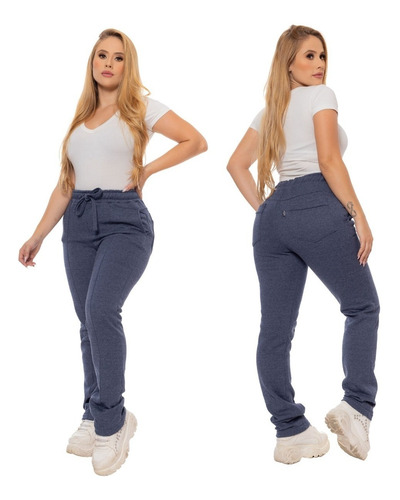 Imagem 1 de 6 de Calça Feminina Moletom Cintura Alta Super Confortável Oferta