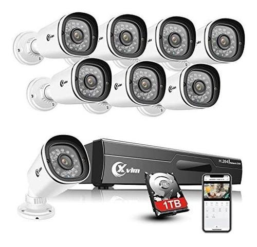 Xvim 8ch 1080p Home Security Camera System, Outdoor 3dgk7