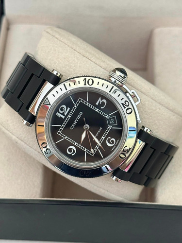 Imagen 8 de 9 de Reloj Cartier Pasha Seatimer 2790 Para Caballero