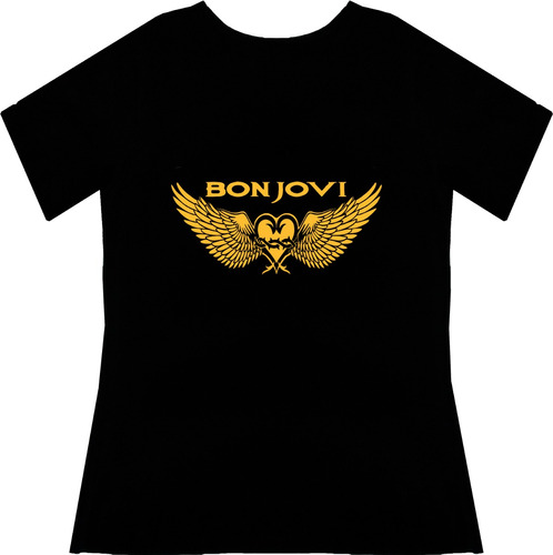 Blusa Bon Jovi Dama Rock Metal Tv Camiseta Urbanoz