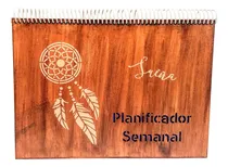 Comprar Planificador Semanal Tapas Madera Atrapa Sueño En Relieve
