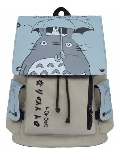 Hayao Miyazaki Cartoon Totoro Anime Student Mochila