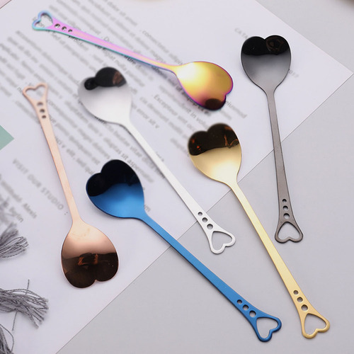 Cucharas De Postre Creativas De Acero Inoxidable Con Forma D