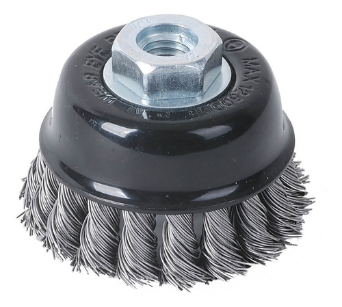 Grata Copa Trenzada Tactix De 3 (75 Mm) Hilo M14 Color Gris