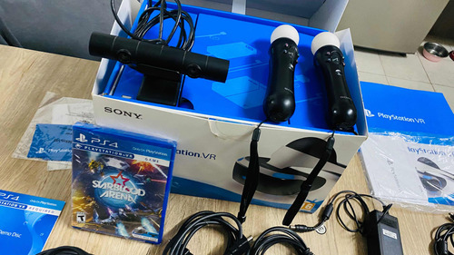 Playstation Vr Con 2 Ps Move, Cámara Y 1 Juego Físico