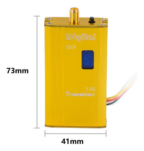 Transmissor De Áudio E Vídeo De 1,5 G 1,5 W Fpv Vtx Vrx 12 C