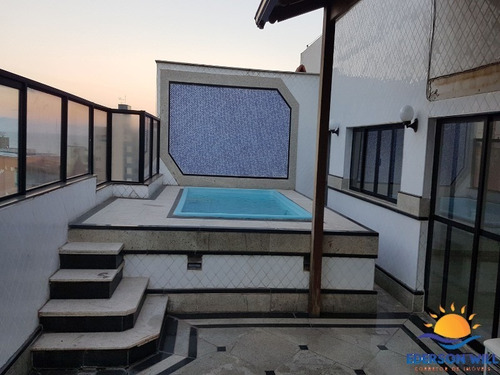 Imagem 7 de 25 de Cobertura Com 6 Quartos, Churrasqueira, Piscina, Sauna, Praia Do Morro Temporada - Ap00543 - 34898898