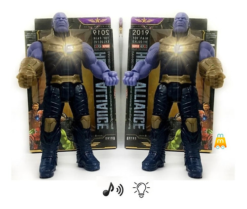 Muñeco Thanos Villano Figura De Accion Con Luces