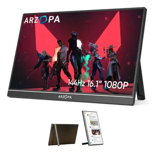 Monitor Portátil Arzopa Z1fc 16.1 Fhd 1080p 144hz | Frete grátis