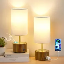 Comprar Lámparas Táctiles Para Mesita De Noche, Juego De 2 Con Adapt