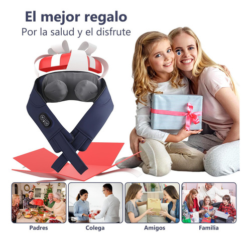 Masajeador De Espalda Y Cuello Shiatsu Recargable Con