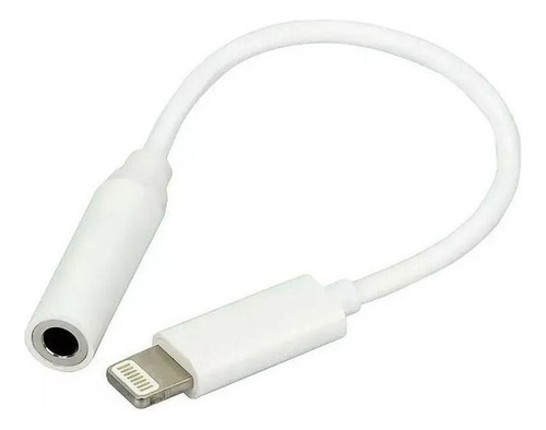 Adaptador Para Fone Ouvido P2 Compatível iPhone 7 8 11 12 Cor Branco