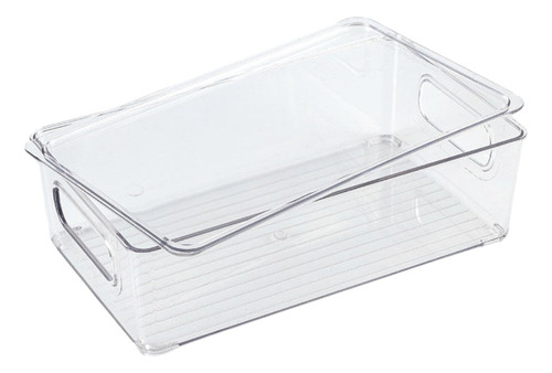 Caja Contenedor Mediano Con Tapa Heladera Organizador Cocina