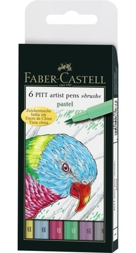 Pitt Artist Pens Faber Castell Pastel Estuche X6 Microcentro