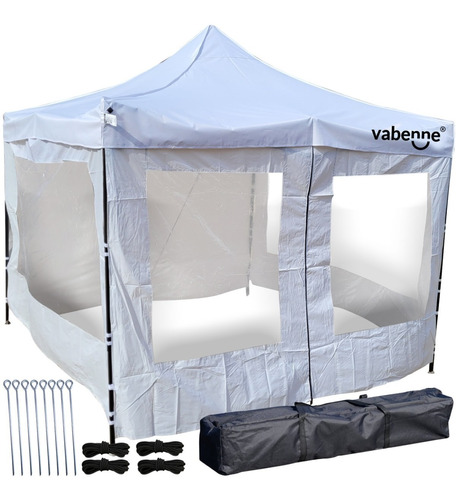 Gazebo 3x3 Puerta Plegable Impermeable Bolso Estacas Sogas