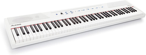 Alesis Recital White - Teclado De Piano Digital De Color Bla