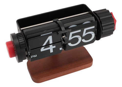 Reloj De Mesa Automático De Madera Retro Con Tapa