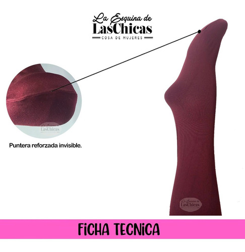 Imagen 8 de 10 de Media Panty Ultraopaca Termica Mora 1140 Vs Colores Premium