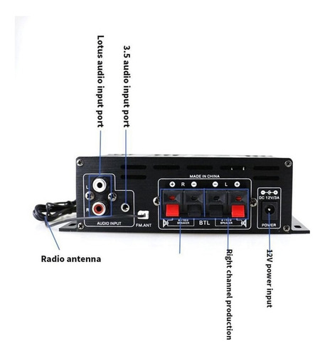 Para Ak380 400w 400w Amplificador De Potência De Áudio 2.0