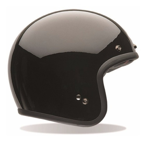 Capacete Bell Custom 500 Preto Brilho Vintage Cafe Racer