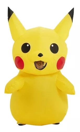 Pijama Fantasia Cosplay Curto Verão Infantil Pokémon Pikachu