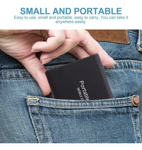 Disco Portátil Duro Externo Alta Velocidad Ssd 2tb Negro