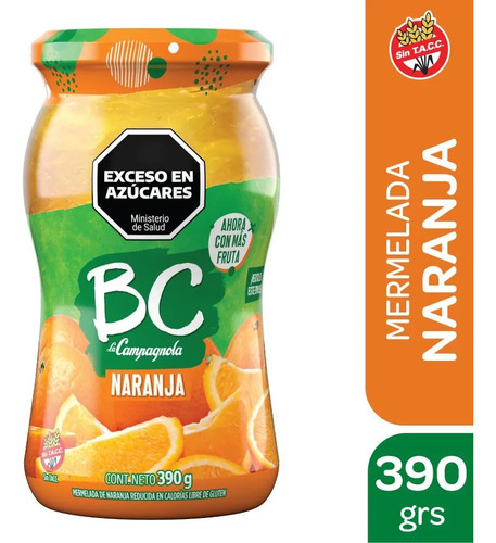 Mermelada Bc Campañola Naranja 390grs Pack 4 Unid