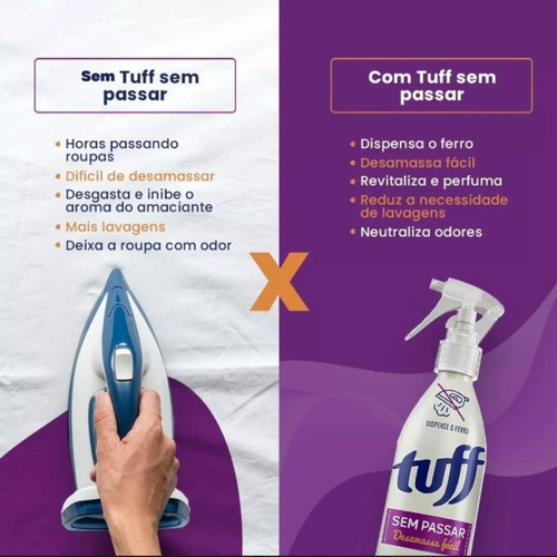 Desamassa Fácil 3 Un. Roupa Sem Passar Perfuma Tira Odor
