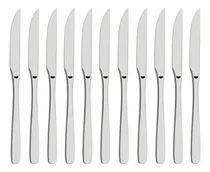 Comprar Set X12 Cuchillo De Asado Carne Acero Inox Tramontina Cosmos Color Plateado