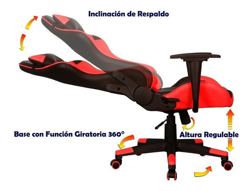Sillon Gamer Reforzado Pc Oficina Playstation Xbox Gaming