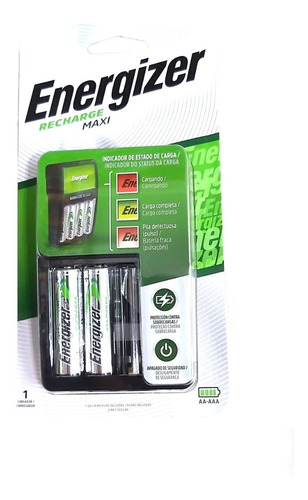 Imagen 3 de 5 de Cargador Energizer Maxi Aa Aaa + 2 Pilas Aa + 6 Aaa Recarg